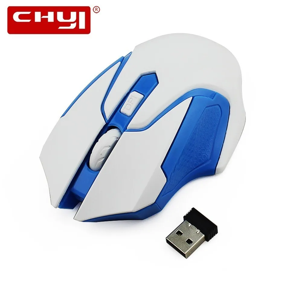 CHYI Wireless Mouse 2.4G Optical Computer Gaming Mause USB 800-1200-1600 DPI Portable Game Mice For Gamer PC Laptop Desktop 