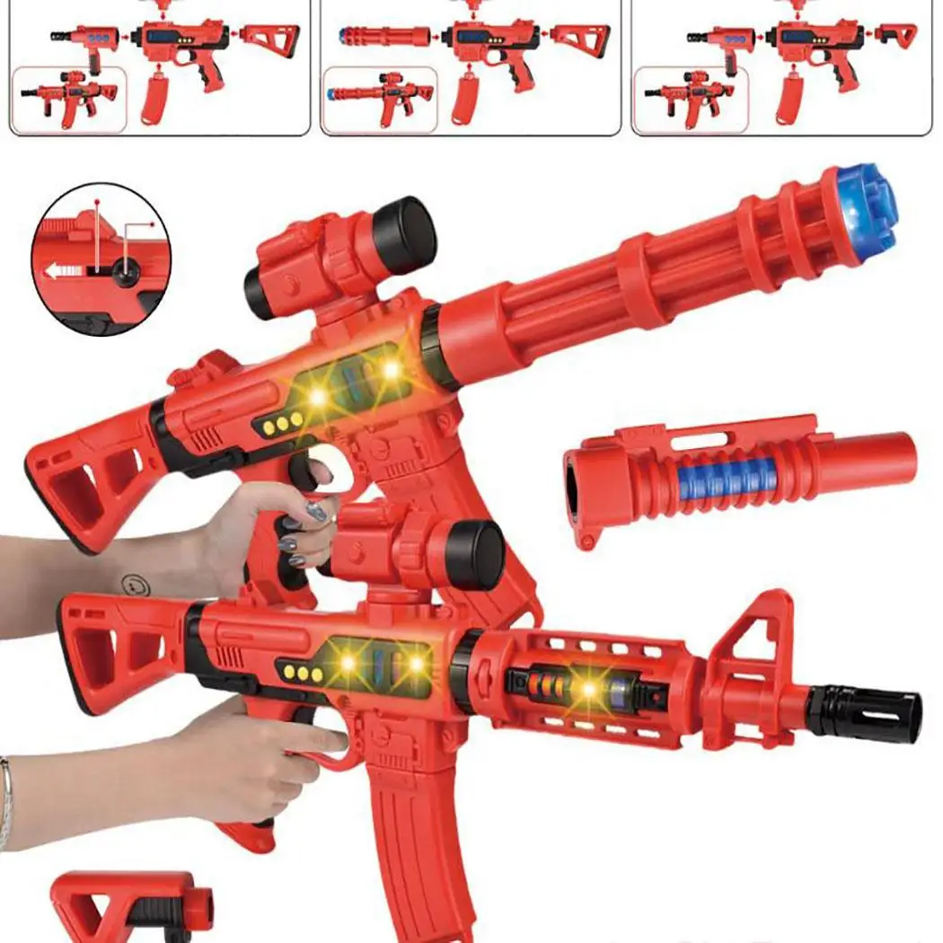 

DIY magnetic Building Blocks Toy Gun Sound Light Music guns Assembly Toy Puzzle pistol gun with LED flashing lights
