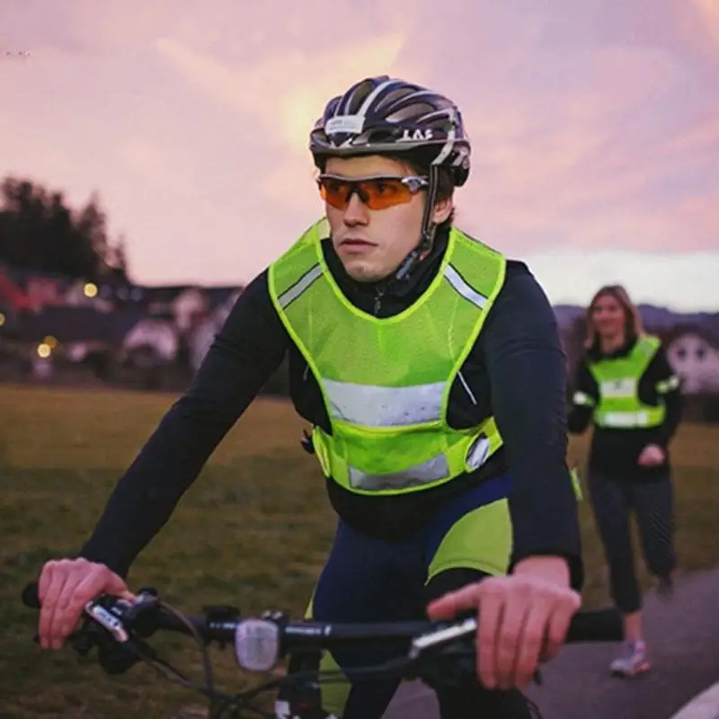 Желтый светоотражающий жилет Hi Vis спортивный уличная одежда для ночных поездок