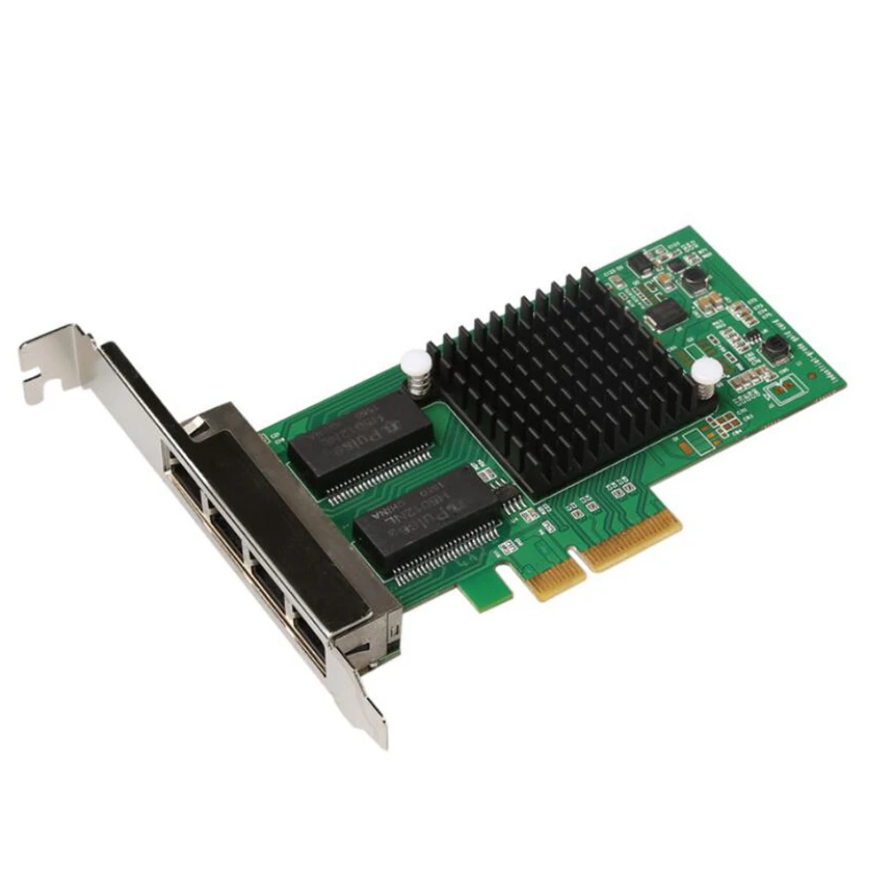 

On Sale Quad port Gigabit Ethernet Adapter Network Card 1000M RJ45 PCI-Express Lan Card Server Intel I350-T4