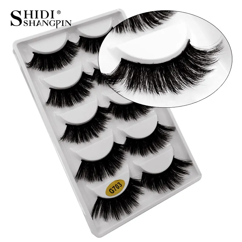 SHIDI SHANGPIN 5 pairs Eyelashes Fluffy Natural Lashes Reusable 3D Mink False Eyelashes Full Professional Makeup Maquiagem Cilio SHIDI SHANGPIN 5 pairs Eyelashes Fluffy Natural Lashes Reusable 3D Mink False Eyelashes Full Professional Makeup Maquiagem Cilio