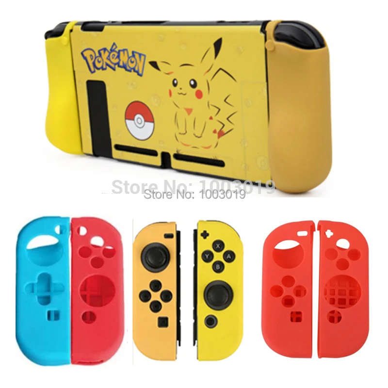 

Crystal PC Case For Nintend Switch NS NX Cases Hard Back Cover Fit for Nintend Original Dock Station Silicone Case For NS Joycon