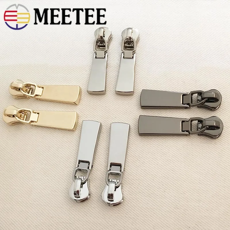 

5Pcs 5# Spring Lock Zipper Sliders for Metal Zippers Detachable Zipper Puller Zipper Head Zip Repair Kit DIY Garment Accessories