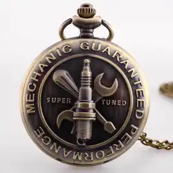 IBEINA античная бронза механик Винтаж Pendnat карманные часы ретро Кварцевые цепочки и ожерелья цепи