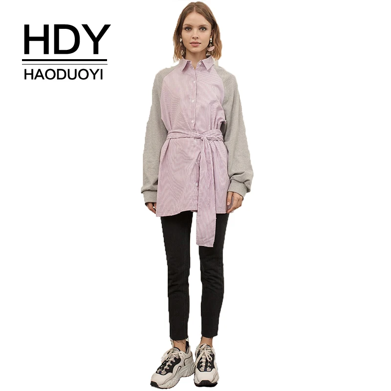 Chemise Manches Haoduoyi Réception Revers Pour Dhy Taille Chandail breasted De Single Style Longues Personnalisé À Multi Sangle La Banlieue HqwOwZd
