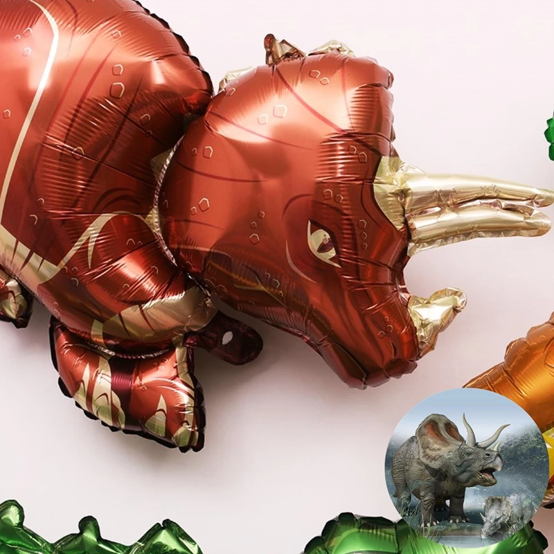

1pcs Babyshower Large Triangular Dragon Balloon Dinosaur Party happy birthday Aluminium Foil Ballons Birthday Party Decoration