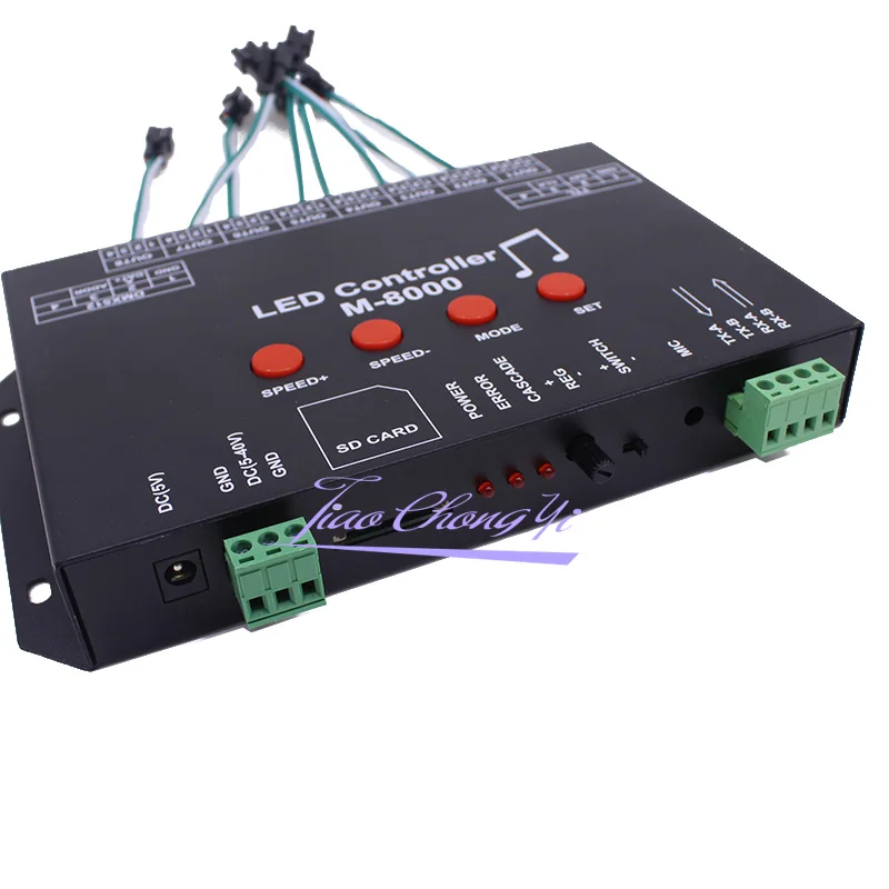 Контроллер WS2812 светодиодный музыкальный контроллер 8096 пикселей RGB для WS2812B WS2801