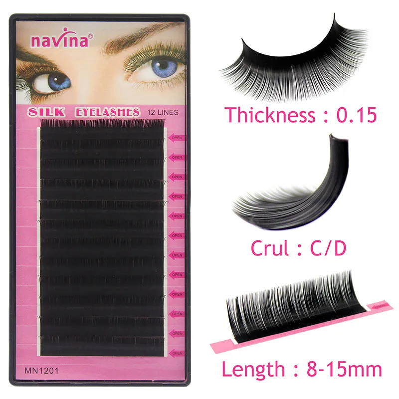 Navina 1 шт. натуральные мягкие норковые ресницы для наращивания 3D объем