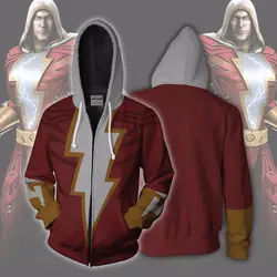 2019 новые толстовки Shazam на молнии толстовки с капюшоном костюм Легион одежда Shazam 3D печатные толстовки на молнии топы