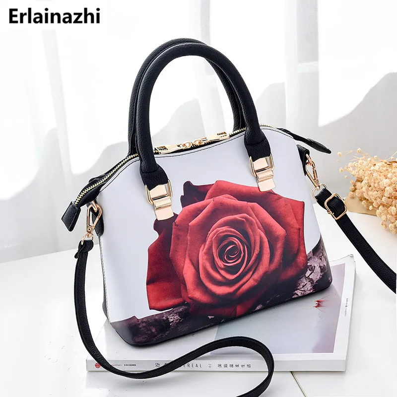 

Bolsas Feminina Bolsos Mujer Printing Bag Women High Quality Pu Leather Flower Crossbody For Girls Luxury Handbags Luis Vuiton