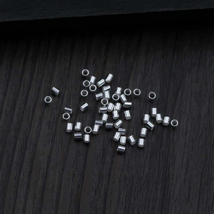 100 PCS S92-5 Sterling SIL Fashion Jewelry End Tubes Spacer Crimp Beads 1.5/2mm DIY A2184 | Украшения и аксессуары