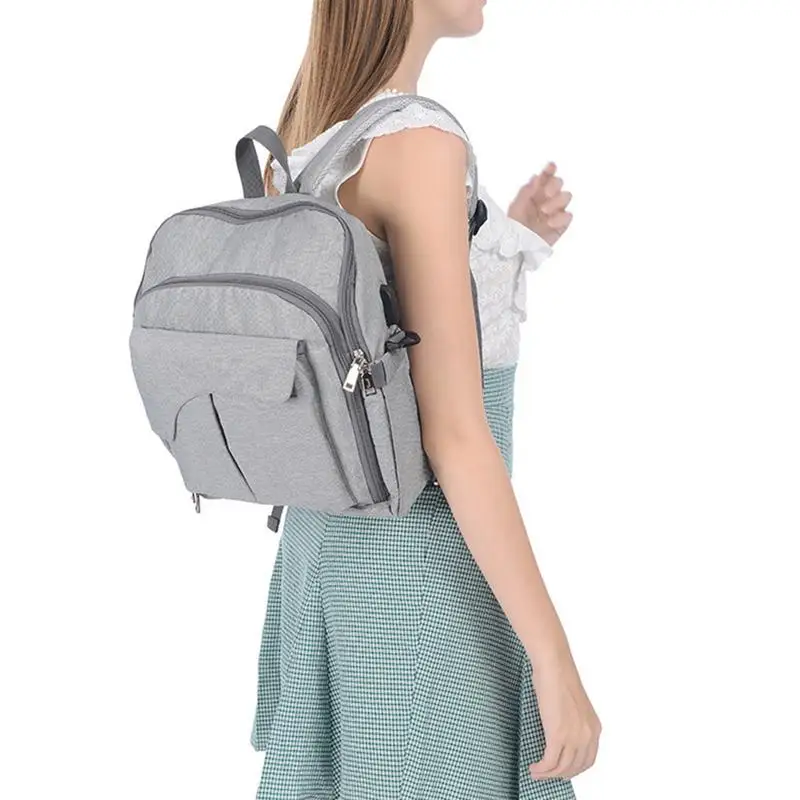 

Fashion USB Mummy Maternity Bag Multi-function Diaper Bag Backpack Nappy Baby Bag With Stroller Straps Baby Stroller Bag