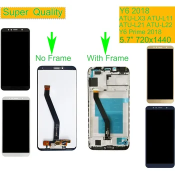 

10Pcs/lot For Huawei Y6 2018 ATU-LX3 ATU-L11 ATU-L21 ATU-L22 LCD Display Touch Screen Assembly With Frame Y6 Prime 2018 ATU-L31
