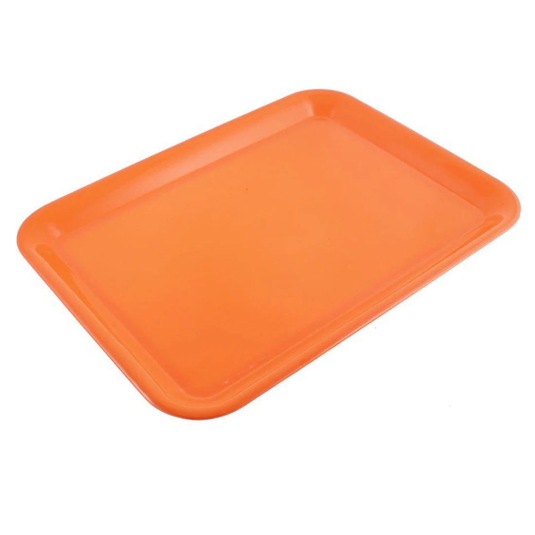 

Promotion! Plastic Restaurant Rectangular Shape Fast Food Coffee Serving Tray Orange