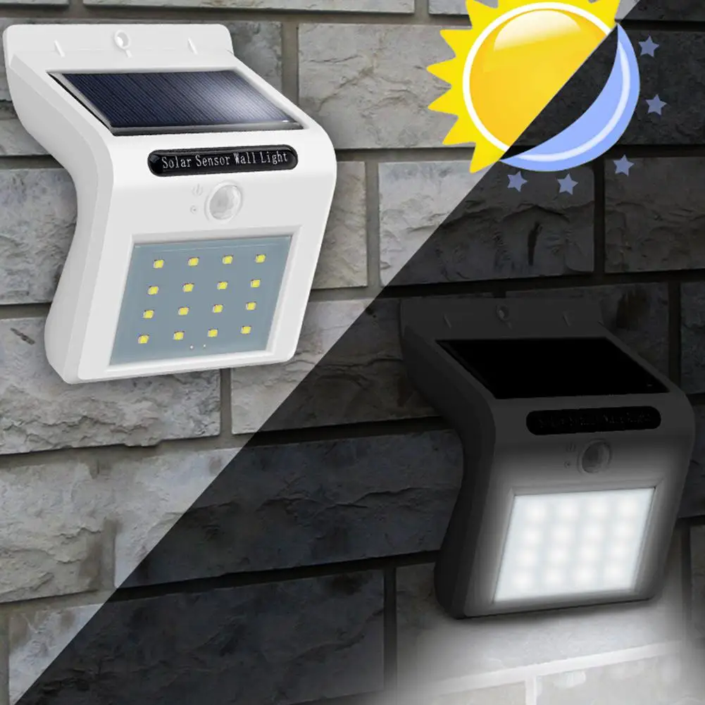 

2PCS Solar Power PIR Motion Sensor Wall Light 16 LED Outdoor Waterproof Energy Saving Street Yard Path Home Garden Security Lamp