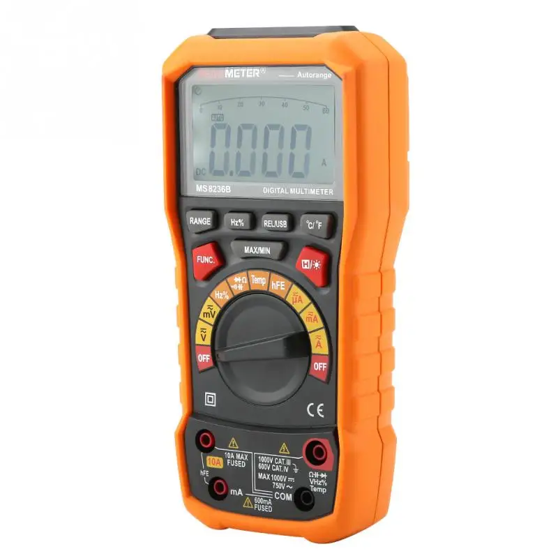 PEAKMETER измеритель тока PM8236B измеритель напряжения цифровой мультиметр Измеритель сопротивления тока 20-1000 Новинка