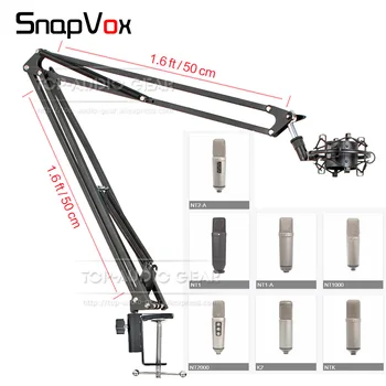 

Desktop Scissor Arm Boom Microphone Mic Stand Suspension Shock Mount Clip Holder Bracket For Rode NTK NT 1000 2000 NT1000 NT2000