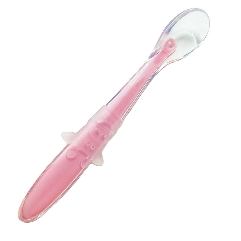 

Baby Feeding Spoon Silicone Baby Training Soft Spoon Infant Safety Learning baby spoon