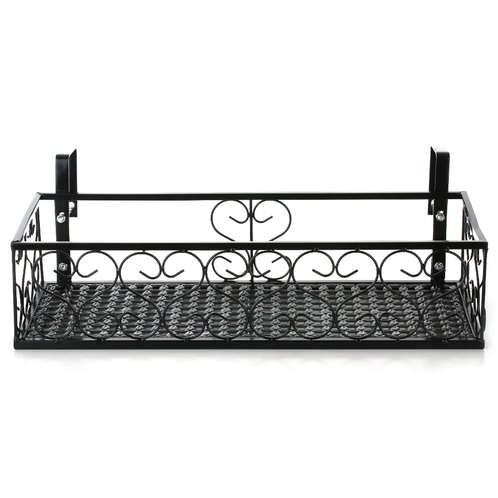 

Flower Pot Stand Rack Deck Rail Flowerpot Railing Shelf Balcony Rail Planter Shelf Fence Railing Flower Pots Holder