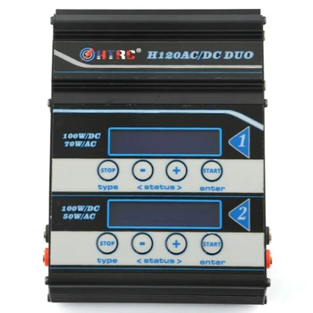 

HTRC Battery Charger H120 Ac Dc Dual Ports Balance Charger Discharger For Lilon/Lipo/Life/Lihv/Nicd/Nimh/Pb Battery EU Plug