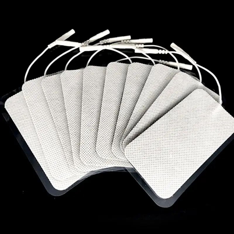

10pcs/lot Electrode Pads for Tens Units White Cloth for Slimming Massage Digital Therapy Machine Massager 5x10 cm