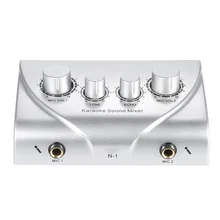 LEORY Портативный Двойной микрофонный вход KTV караоке эхо-звук микшер звуковая система микшер Двойной микрофонный вход s усилитель профессиональный