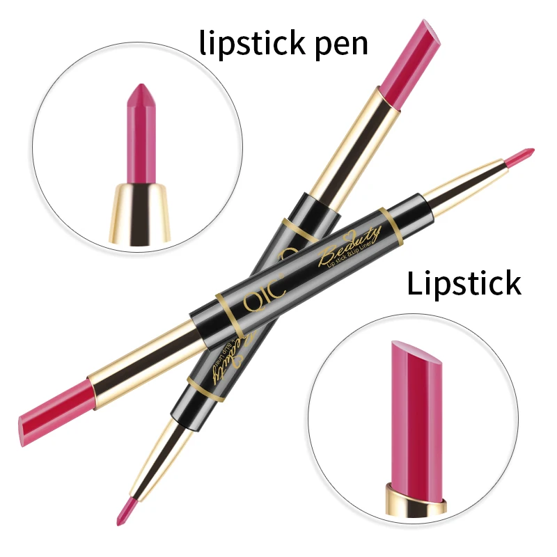 

Double-head Matte Lipstick + Lip Liner Lips Makeup Matt Tint Lip Balm Maquiagem Moisturize Creamy Lip Stick Pen Make up Lipliner