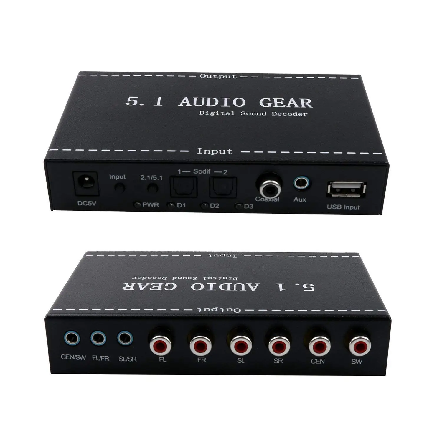  5.1 Audio Gear 2 in 1 5.1 Canali AC3/DTS 3.5 millimetri Audio Gear Digital Surround Sound Stereo De