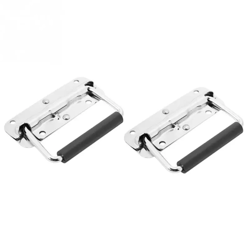 

2Pcs Stainless Steel Ring Handle Pulls for Wooden Box Toolbox Spring Cover Handle Pull Ring Fitting handles for furniture