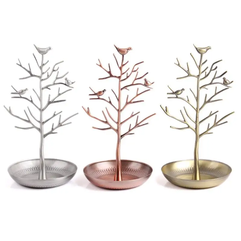 

New Bird Tree Earrings Necklace Ring Pendant Bracelet Jewelry Display Stand Tray Tree Storage Racks Organizer Holder H39