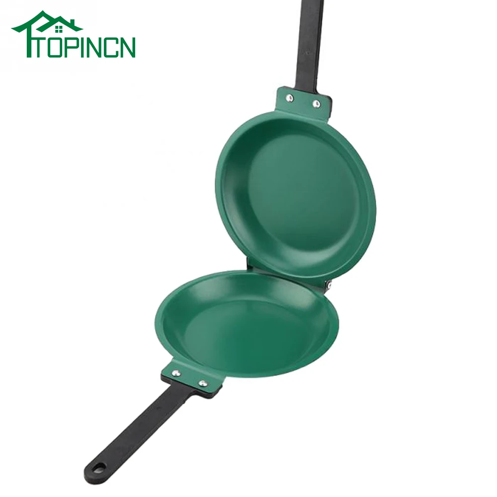

Double Side Non-stick Ceramic Coating Flip Frying Pan with Ceramic Coating and Induction cooking Kitchen Cookware