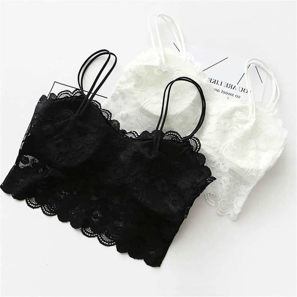 

Summer Tank Top Women 1PC Sexy Lace Tops V-Neck Lace Floral Hollow Camisole Vest Bra Blouses Tank Tops Crop Top Cropderwear 2018