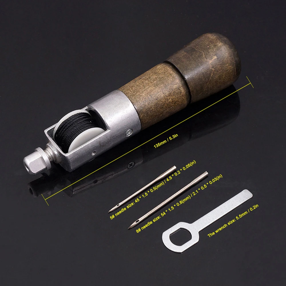 

Professional Leather Hand Stitching Tools DIY Sewing Awl Stitcher Repair Kit Belt Strips Shoemaker Kit