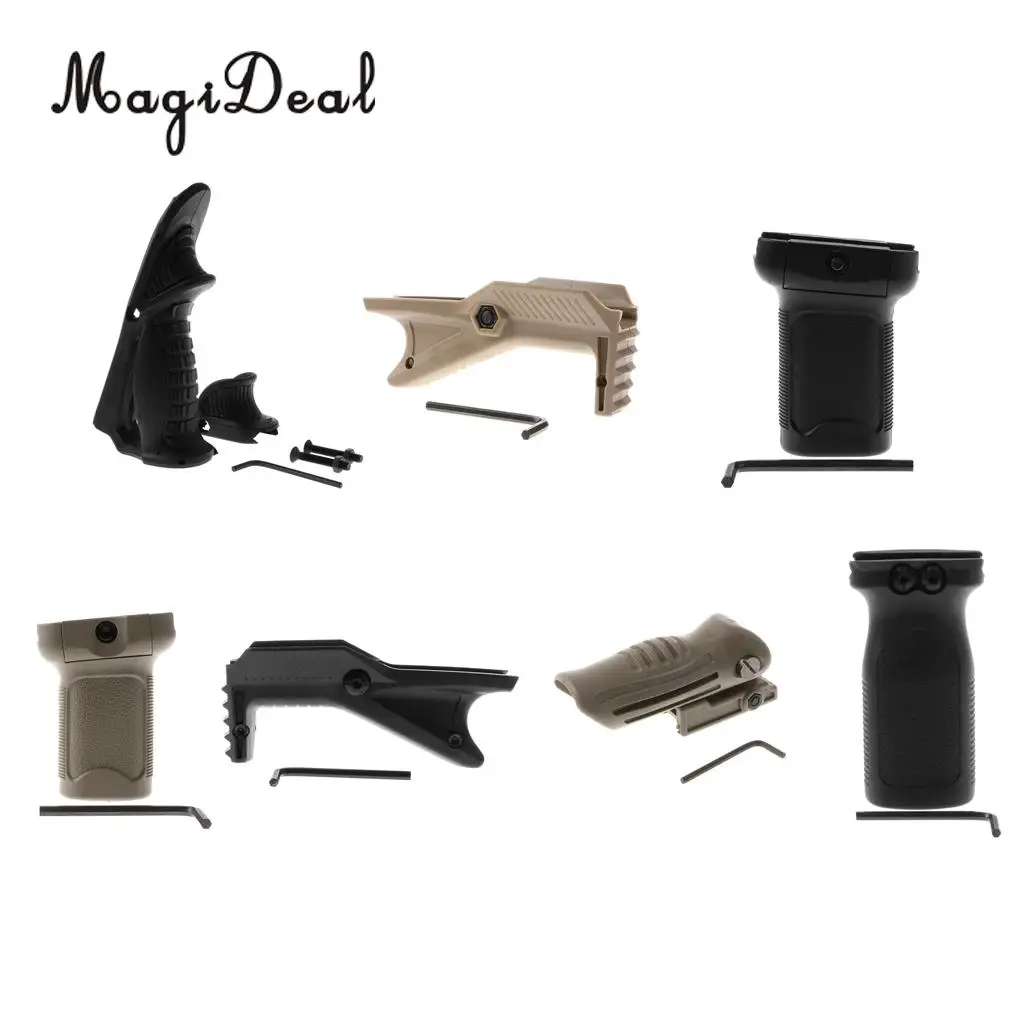 

MagiDeal Black /Tan Tactical Vertical Forward Foregrip for Picatinny Front Rail - PTK / Slanted / Snake / Duckbill / RVG
