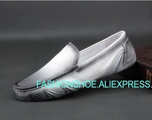 

New Arrival 2019 Peas Shoes Flat heel Genuine leather Slip on Spring Summer Driving Loafers Euro size 43