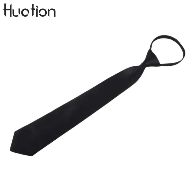 

Huation Casual Black Clip On Tie Security Tie Doorman Steward Matte Black Tie Black Funeral Tie Clothing Accessories