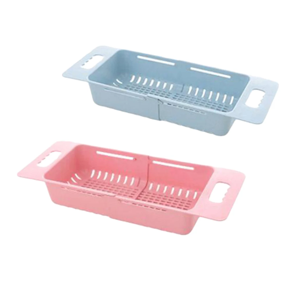 Kitchen Sink Dish Drainer Basket Fruits Vegetables Washing Drying