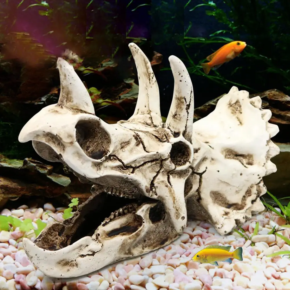 Динозавр кости Dodge House смолы рептилий место обитания воды трава ландшафтный дизайн моделирование череп аквариум украшения