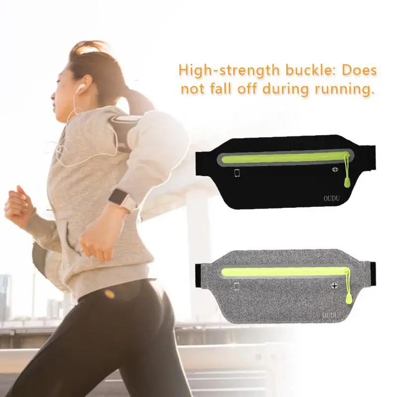 

Fashion Running Waist Arm Bag Gym Fitness Travel Pocket Waterproof Sports Fitness Hiking Yoga Belt Headphone Holes Sports Tool