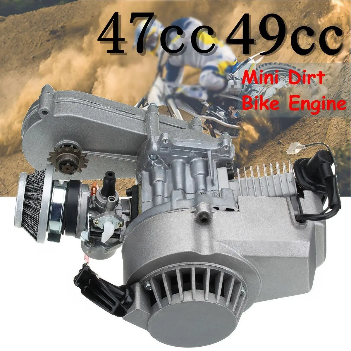 

47cc 49cc Engine Electric Pull Start Coil For Mini Dirt Bike Quad Mini Moto ATV