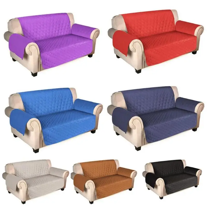 

2 Sofa Cover Removable Quilted Couch Slipcover Pet Kids Protector Strap Luxury Sofa Cover Removable Slipcover Strap for Home