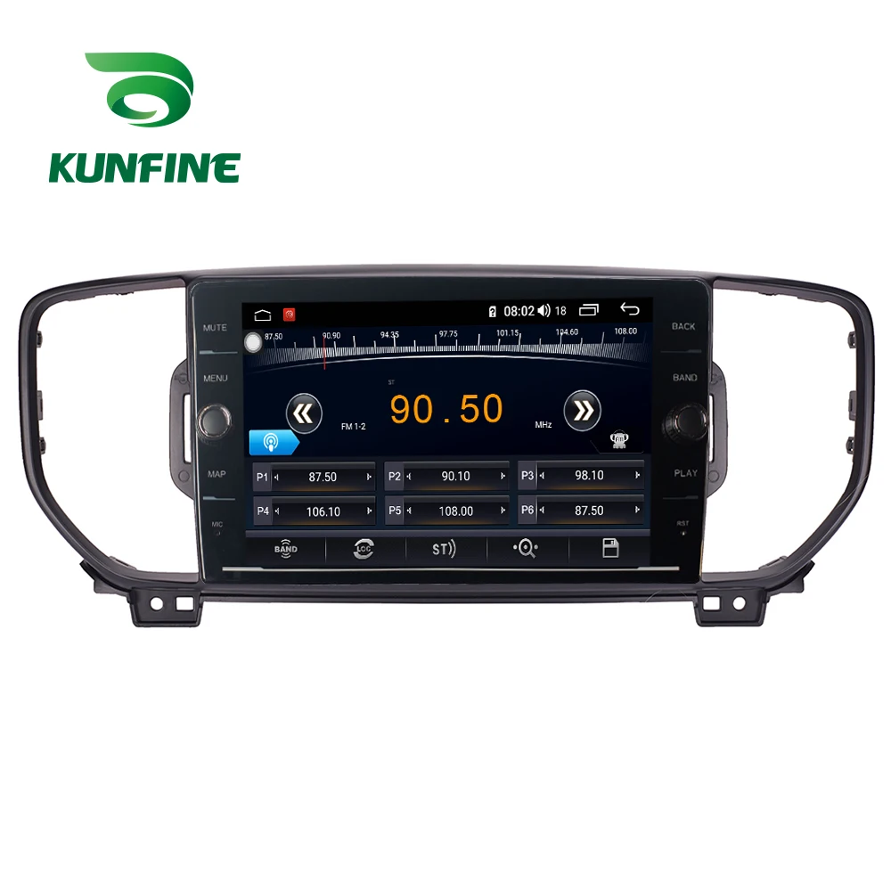 Discount Octa Core ROM 64GB Android 8.1 Car DVD GPS Navigation Player Deckless Car Stereo for KIA KX5 Sportage R 2016 Black Color Radio 5