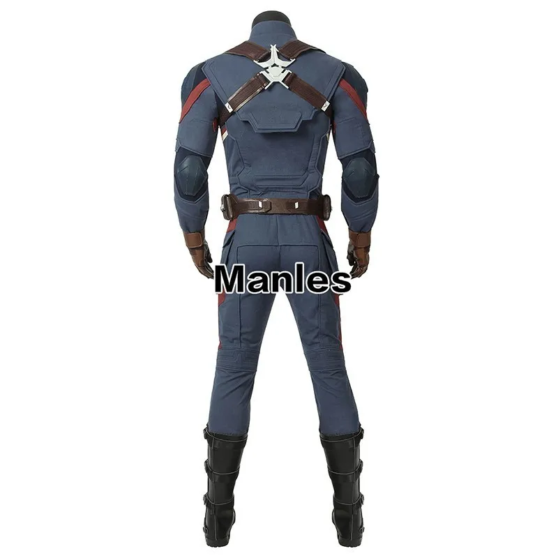 Avengers Endgame Captain America Costume Steven Rogers Cosplay Adult Full Set Boots Halloween Christmas Carnival Superhero Party