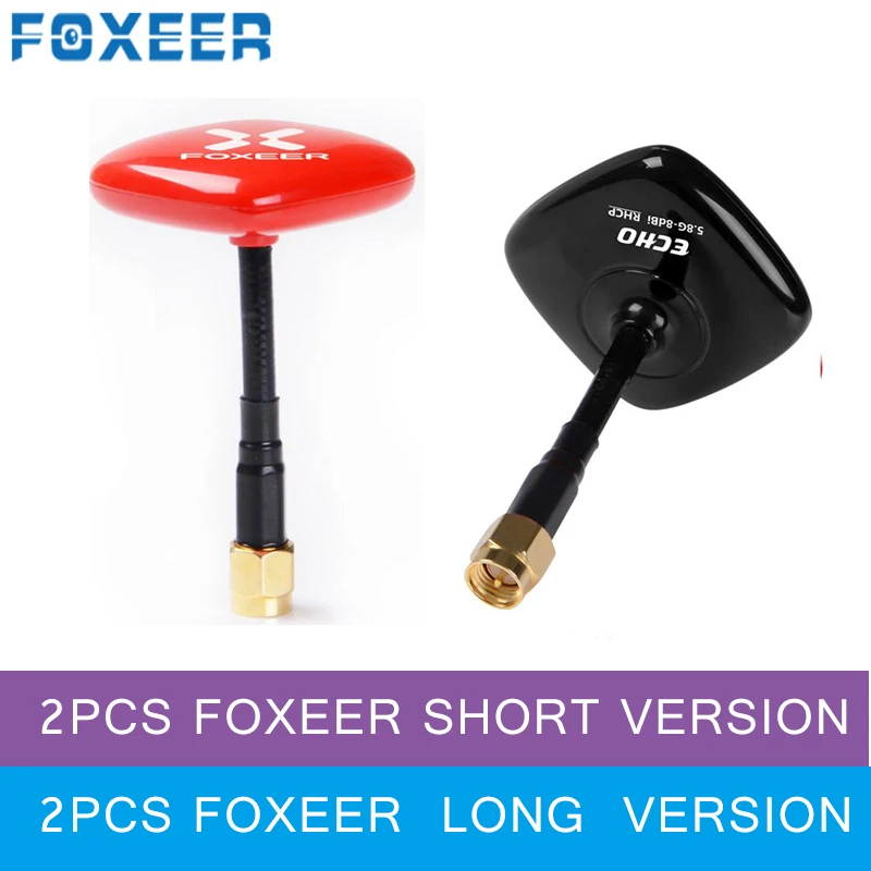 2 шт. Foxeer 5 8 GHz 8DBi 21 7 мм 160 84 градусов патч RHCP SMA черный/красный FPV мини Антенна для RC