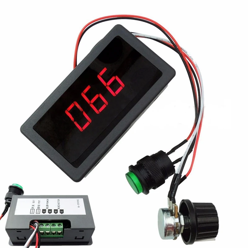 DC 6 30V 12V 24V Max 8A ШИМ 16kHz контроллер скорости двигателя цифровой дисплей