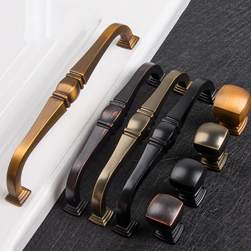 4 Color Antique Door Handles And Knobs Metal Drawer Pulls Vintage