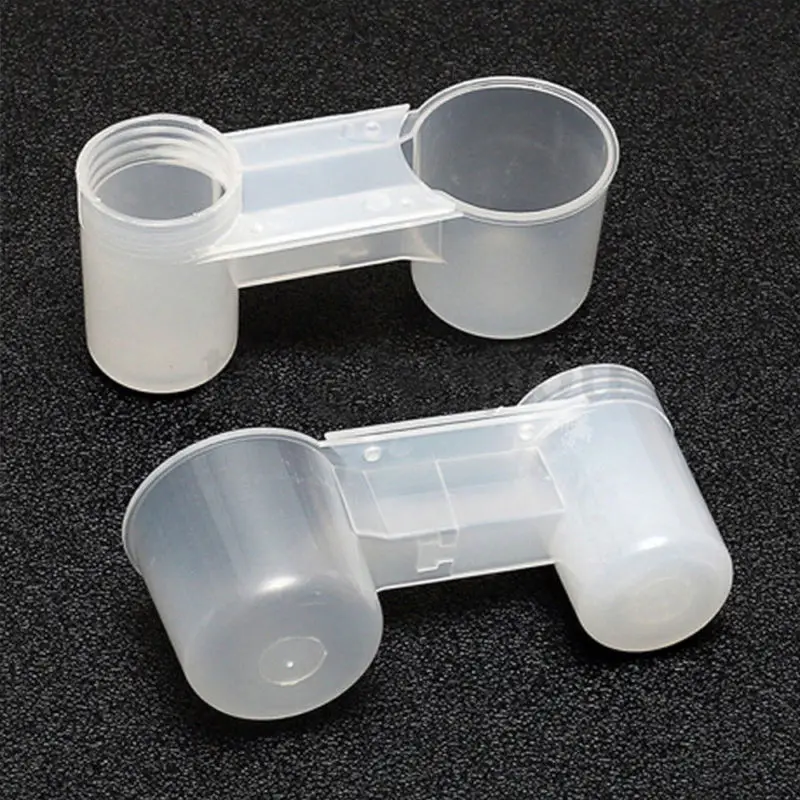 10/20pcs portable plastic aviary cage transparent drinker cup water bottle bird feeder poultry pigeon feeder waterer accessories