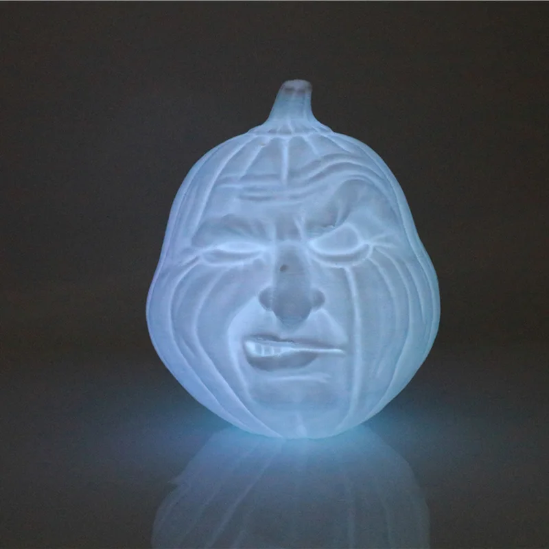 3D печать светодиодный ночник светодиодный Хэллоуин Pat лампа 3D напечатанная тыква форма лица лампа сенсорный и пульт дистанционного управления 16 цветов креативный