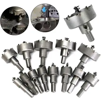 

13PCs Carbide Tip TCT Drill Bit Hole Saw Set Stainless Steel Metal Alloy 16-53mm