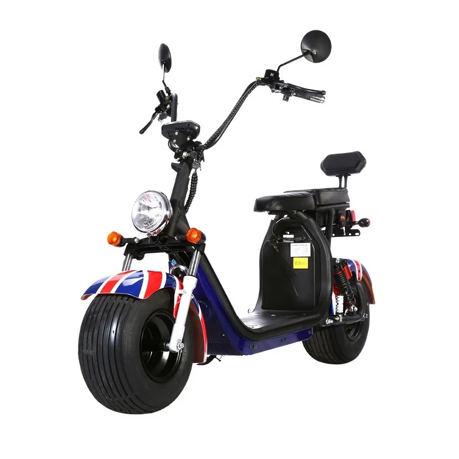 

[EEC certification] 1500W Harley Electric Big Power Scooter many Lithium Battery 60v 12AH/20AH Adult Car Double Man Motorcycle